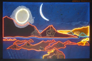 Carlo Del Corso - Serie Cosmica - Visione cosmica 1 - parte della mostra Fantasia Antica della Luce