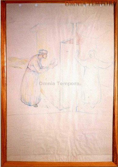 Luigi Stoisa - Annunciazione - 1983 - Matite colorate su carta - cm 70 x 100