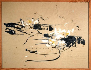 Luigi Stoisa - Senza titolo - 1985 - olio su carta - cm 70 x 100