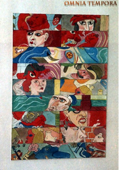 Pablo Echaurren - Senza titolo - acquerelli su carta - 1980 - cm 23 x 36