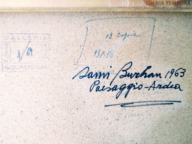Sami Burhan - olio su masonite - anno 1963 - misura cm 61x50
