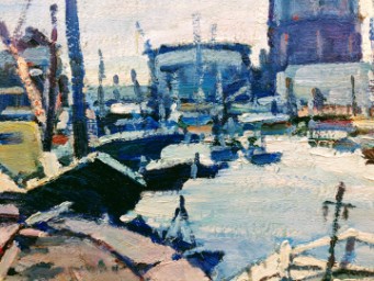 Enrico Boggione (1889-1985) - olio su tavola - periodo inglese 1968 - misure cm 24x30