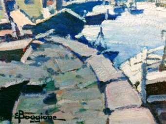 Enrico Boggione (1889-1985) - olio su tavola - periodo inglese 1968 - misure cm 24x30