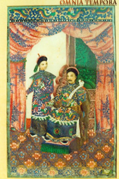 Anonimo - Cina XIX Sec. - Dipinto con colori minerali su carta di riso - cm 25 x 35