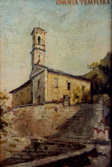 Anonimo - Olio su tavola - cm 15 x 25