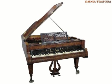 Fortepiano mezza coda Austria 1850 ca. - L. Schnabel (Vienna) Tastiera e meccanica originali, perfettamente funzionante