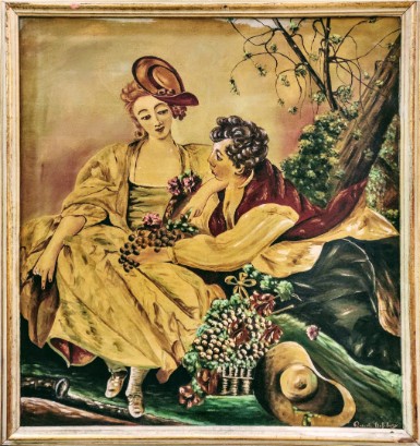 Giusto De Filippi - Copia Scenografica Da Francoise Boucher - Olio su Tela - Misura Cm 90x100