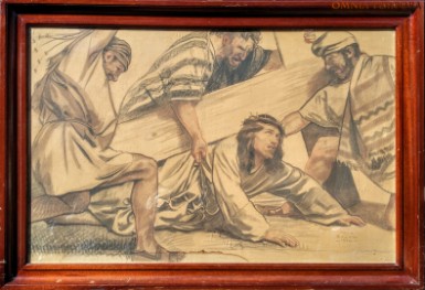 Giulio Boetto - via crucis (probabile capo d'opera) - anno 1934 - pastelli colorati su carta - misura cm 65x100