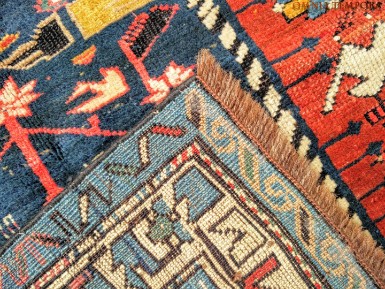 Tappeto caucasico shirvan antico - ottimo stato di conservazione - misure cm ft 147x120