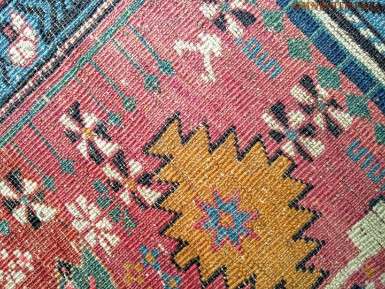 Tappeto caucasico shirvan antico - ottimo stato di conservazione - misure cm ft 147x120