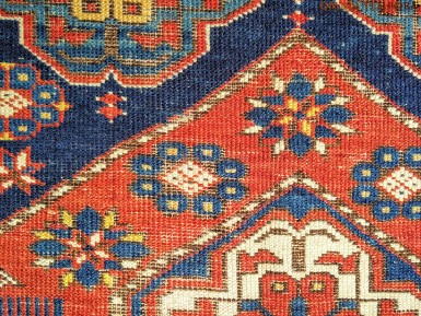 Tappeto caucasico shirvan antico - stato di conservazione discreto - misure cm ft 158x111
