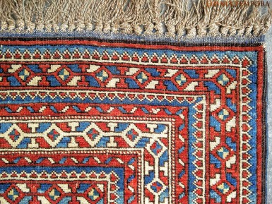 Tappeto caucasico shirvan antico - perfetto stato di conservazione - misure ft cm 190x125