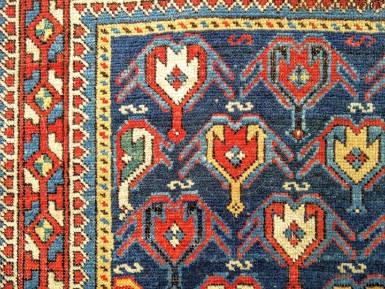 Tappeto caucasico shirvan antico - perfetto stato di conservazione - misure ft cm 190x125