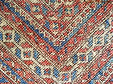 Tappeto caucasico shirvan antico - perfetto stato di conservazione - misure ft cm 190x125