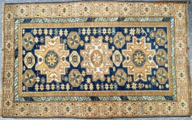Tappeto caucasico shirvan lesghi antico - ottimo stato di conservazione - misure ft cm 160x100